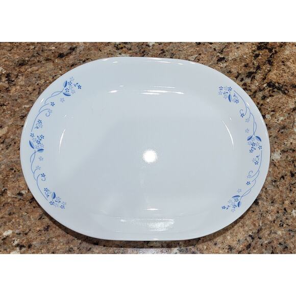Corelle Provincial Blue Platter 12 1/4" Meat Platter Vintage - Picture 2 of 11